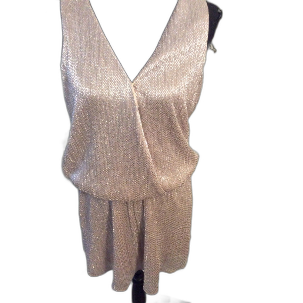 New NWT Parker Blush V Neck Dress Sequins Sleeveless Medium M